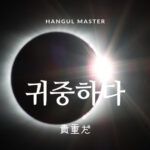 韓国語で「貴重だ」とは？【귀중하다】意味を勉強しよう！