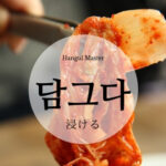 韓国語で「浸ける」とは?【담그다】意味を勉強しよう!