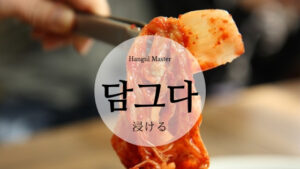 韓国語で「浸ける」とは？【담그다】意味を勉強しよう！