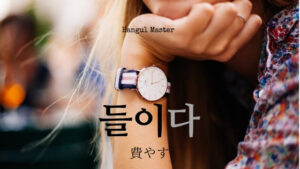 韓国語で「費やす」とは？【들이다】意味を勉強しよう！