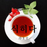 韓国語で「冷ます(冷やす)」とは?【식히다】活用する!