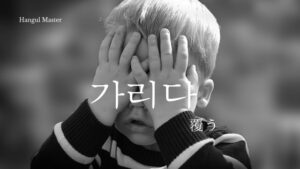 韓国語で「覆う」とは?【가리다】意味を勉強しよう!