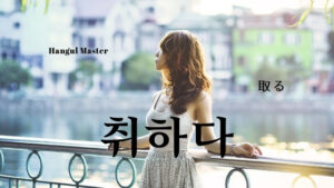韓国語で「取る」とは?【취하다】意味を勉強しよう!
