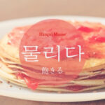 韓国語で「飽きる」とは?【물리다】意味を勉強しよう!