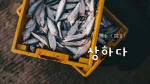 韓国語で「傷む」とは？【상하다】意味を勉強しよう！