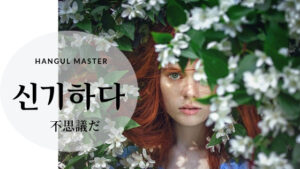 韓国語で「不思議だ」とは？【신기하다】意味を勉強しよう！