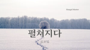 韓国語で「広がる」とは？【펼쳐지다】意味を勉強しよう！