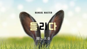 韓国語で「聞こえる」とは?【들리다】意味を勉強しよう!