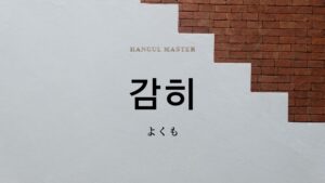 韓国語の副詞で「よくも」とは？【감히】意味を勉強しよう！