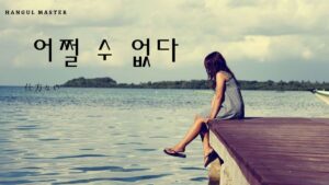 韓国語で「仕方ない」とは?【어쩔 수 없다】意味を勉強しよう!