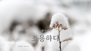 韓国語で「静かだ」とは？【조용하다】意味を勉強しよう！