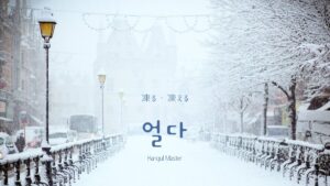 韓国語で「凍る/凍える」とは?【얼다】意味を勉強しよう!