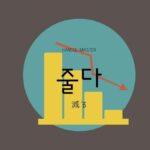 韓国語で「減る」とは?【줄다】意味を勉強しよう!