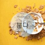 韓国語で「ふやける」とは?【붇다】意味を勉強しよう!