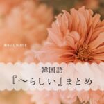 韓国語の表現「～らしい」とは？【답다/스럽다/롭다】使い分けを教えて！