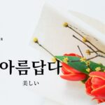 韓国語で「美しい」とは？【아름답다】意味を教えて！