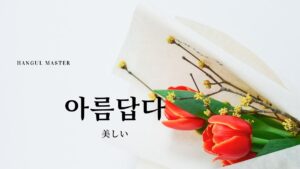 韓国語で「美しい」とは？【아름답다】意味を教えて！