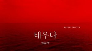 韓国語で「焦がす」とは？【태우다】意味を勉強しよう！