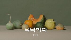 韓国語で「十分だ」とは?【넉넉하다】意味を勉強しよう!