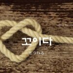 韓国語で「もつれる」とは?【꼬이다】意味を勉強しよう!
