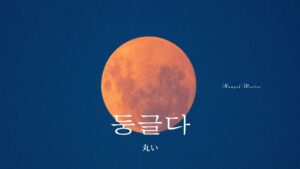 韓国語で「丸い」とは？【둥글다】意味を勉強しよう！
