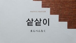 韓国語の副詞「まんべんなく」とは?【샅샅이】意味を勉強しよう!