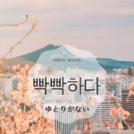韓国語で「ゆとりがない」とは?【빡빡하다】意味を勉強しよう!