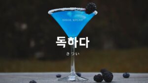 韓国語で「強い／きつい」とは？【독하다】意味を勉強しよう！