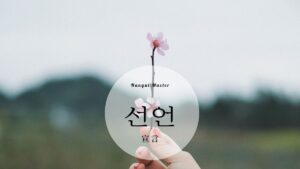 韓国語で「宣言」とは？【선언】意味を勉強しよう！