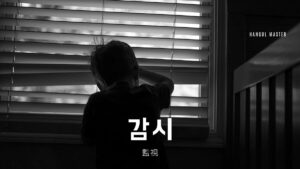 韓国語で「監視」とは？【감시】意味を勉強しよう！