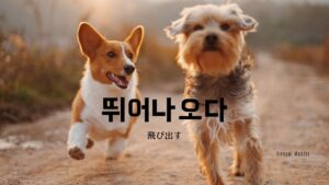 韓国語で「飛び出す」とは？【뛰어나오다】意味を勉強しよう！