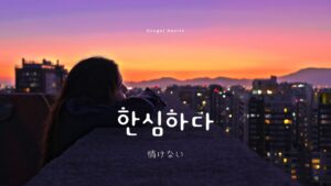 韓国語で「情けない」とは？【한심하다】意味を勉強しよう！