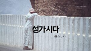 韓国語で「煩わしい」とは？【성가시다】意味を勉強しよう！