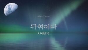 韓国語で「入り混じる」とは?【뒤섞이다】意味を勉強しよう!