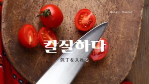 韓国語で「包丁を入れる」とは？【칼질하다】意味を勉強しよう！