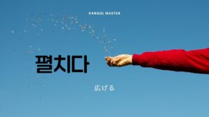 韓国語で「広げる」とは?【펼치다】意味を勉強しよう!