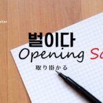韓国語で「取り掛かる」とは?【벌이다】意味を勉強しよう!