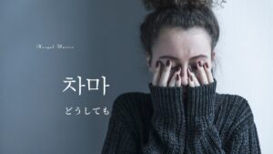 韓国語で「どうしても」とは？【차마】意味を勉強しよう！