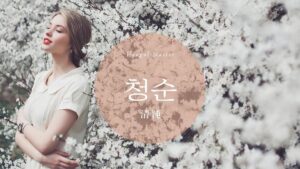 韓国語で「清純」とは?【청순】意味を勉強しよう!