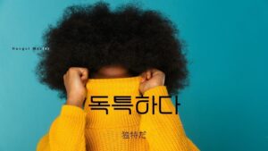 韓国語で「独特だ」とは?【독특하다】意味を勉強しよう!