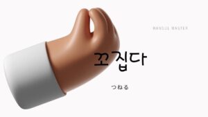 韓国語で「つねる」とは?【꼬집다】意味を勉強しよう!