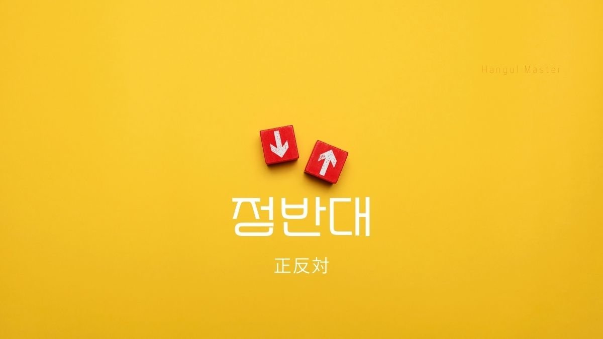 韓国語で「正反対」とは?【정반대】意味を勉強しよう!