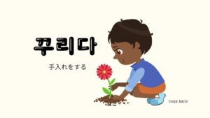 韓国語で「手入れをする」とは?【꾸리다】意味を勉強しよう!