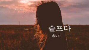 韓国語で「悲しい」とは?【슬프다】意味を教えて!
