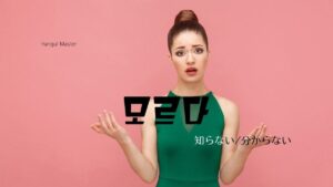 韓国語で「知らない/分からない」とは?【모르다】意味を教えて!