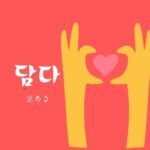 韓国語で「(情を)込める」とは?【담다】意味を勉強しよう!