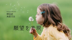 韓国語の願望表現「~したらいいなと思う」-(았/었으)면 싶다
