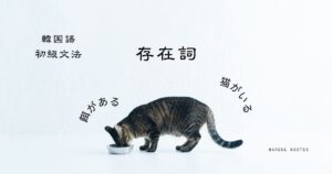 韓国語の存在詞「ある・いる: 있다」「ない・いない: 없다」