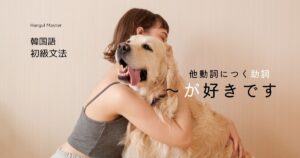 韓国語「～が好きです」-을(를) 좋아하다 他動詞につく助詞