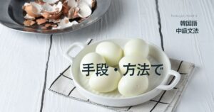 韓国語の-을/를 가지고とは？-(으)로との違いまとめ